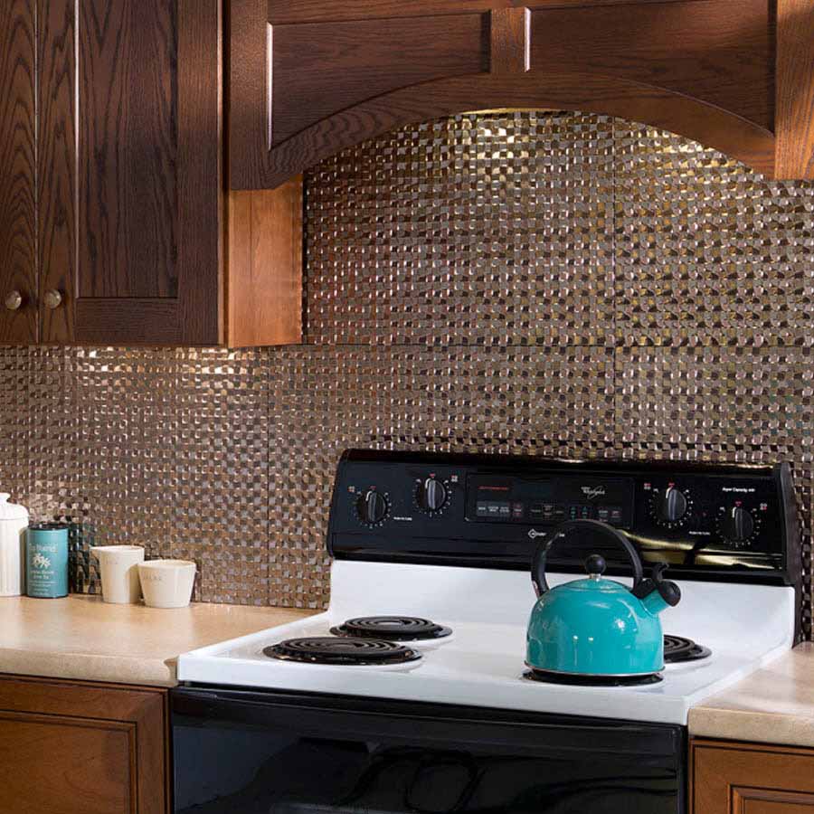 Visually Intriguing DIY backsplash project